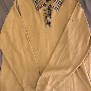 Authentic Burberry Long Sleeve Golf Shirt.